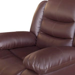 Single Seater Recliner Sofa Chair In Faux Leather Lounge Couch Armchair in Brown - Furniture > Living Room
