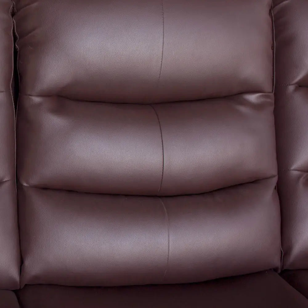 Single Seater Recliner Sofa Chair In Faux Leather Lounge Couch Armchair in Brown - Furniture > Living Room