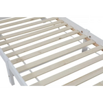 Single Size Solid Pine Timber Bed Frame with Bookshelf Headboard- White - Baby & Kids > Kid’s Furniture