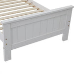 Single Size Solid Pine Timber Bed Frame with Bookshelf Headboard- White - Baby & Kids > Kid’s Furniture