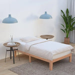 Single Size Warm Wooden Natural Bed Base Frame - Baby & Kids > Kid’s Furniture