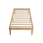 Single Size Warm Wooden Natural Bed Base Frame - Baby & Kids > Kid’s Furniture