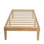 Single Size Warm Wooden Natural Bed Base Frame - Baby & Kids > Kid’s Furniture