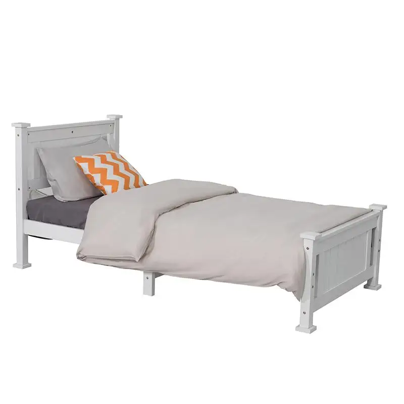 Single Solid Pine Timber Bed Frame-White - Baby & Kids > Kid’s Furniture