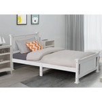 Single Solid Pine Timber Bed Frame-White - Baby & Kids > Kid’s Furniture