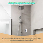 Single Square Shower Bath Mixer Tap Bathroom WATERMARK Approved in Chrome - Furniture > Bathroom > Tap & Sink