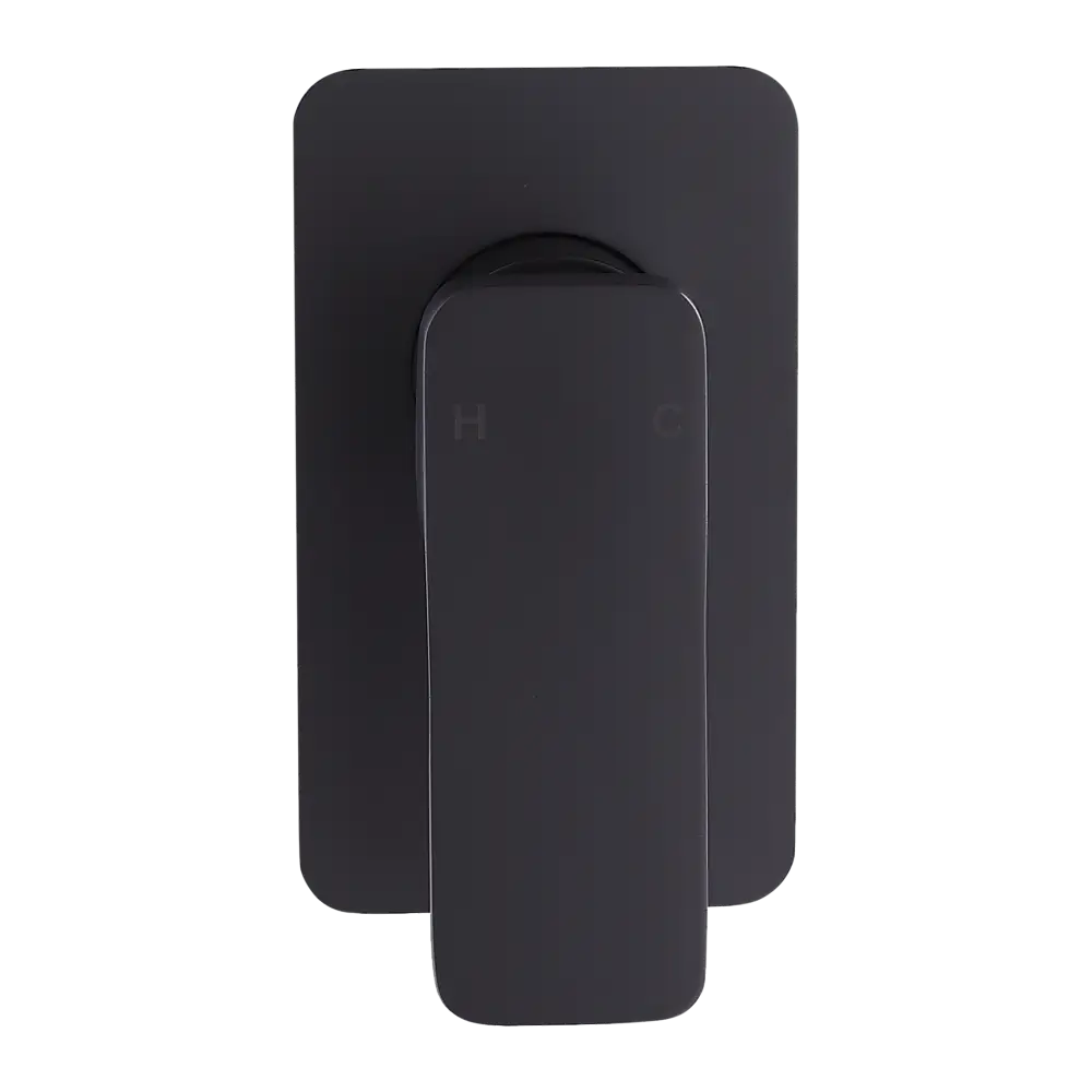 Single Square Shower Bath Mixer Tap Bathroom WATERMARK Approved in Black - Furniture > Bathroom > Tap & Sink Accessories