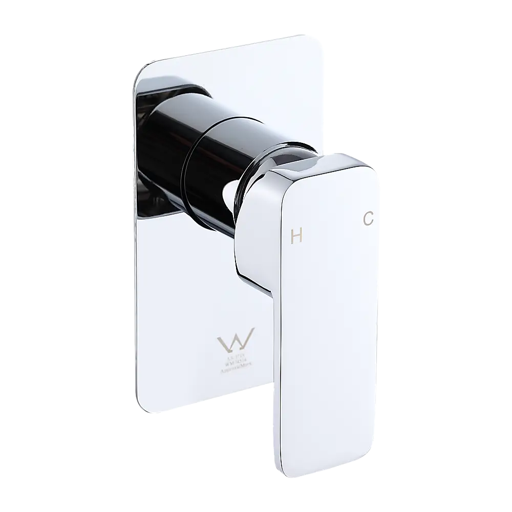 Single Square Shower Bath Mixer Tap Bathroom WATERMARK Approved in Chrome - Furniture > Bathroom > Tap & Sink