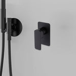 Single Square Shower Bath Mixer Tap Bathroom WATERMARK Approved in Black - Furniture > Bathroom > Tap & Sink Accessories