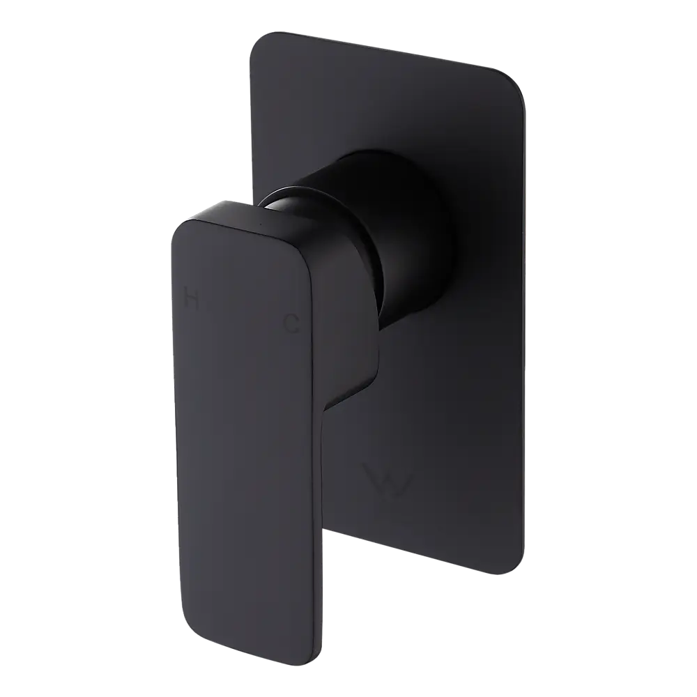 Single Square Shower Bath Mixer Tap Bathroom WATERMARK Approved in Black - Furniture > Bathroom > Tap & Sink Accessories
