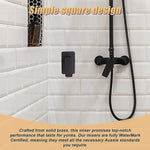 Single Square Shower Bath Mixer Tap Bathroom WATERMARK Approved in Black - Furniture > Bathroom > Tap & Sink Accessories