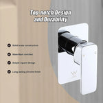 Single Square Shower Bath Mixer Tap Bathroom WATERMARK Approved in Chrome - Furniture > Bathroom > Tap & Sink