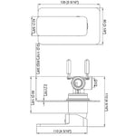 Single Square Shower Bath Mixer Tap Bathroom WATERMARK Approved in Black - Furniture > Bathroom > Tap & Sink Accessories