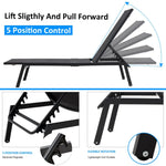 Sirocco (Set of 2) Sunloungers - Black - Furniture > Outdoor > Outdoor Sofas & Lounge Sets