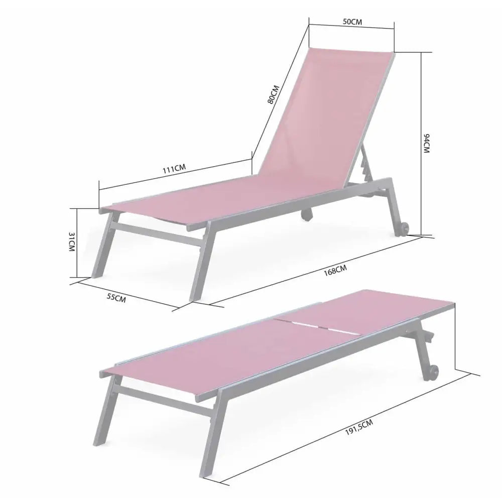 Sirocco (Set of 2) Sunloungers - Black - Furniture > Outdoor > Outdoor Sofas & Lounge Sets