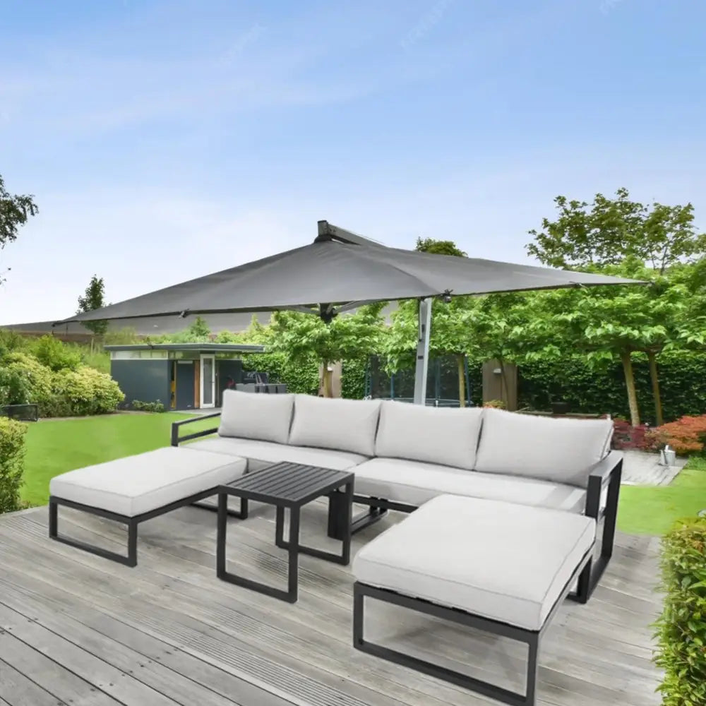 Skye 5pc Outdoor Sofa Set Coffee Side Table Modular Aluminium Frame - Furniture > Outdoor