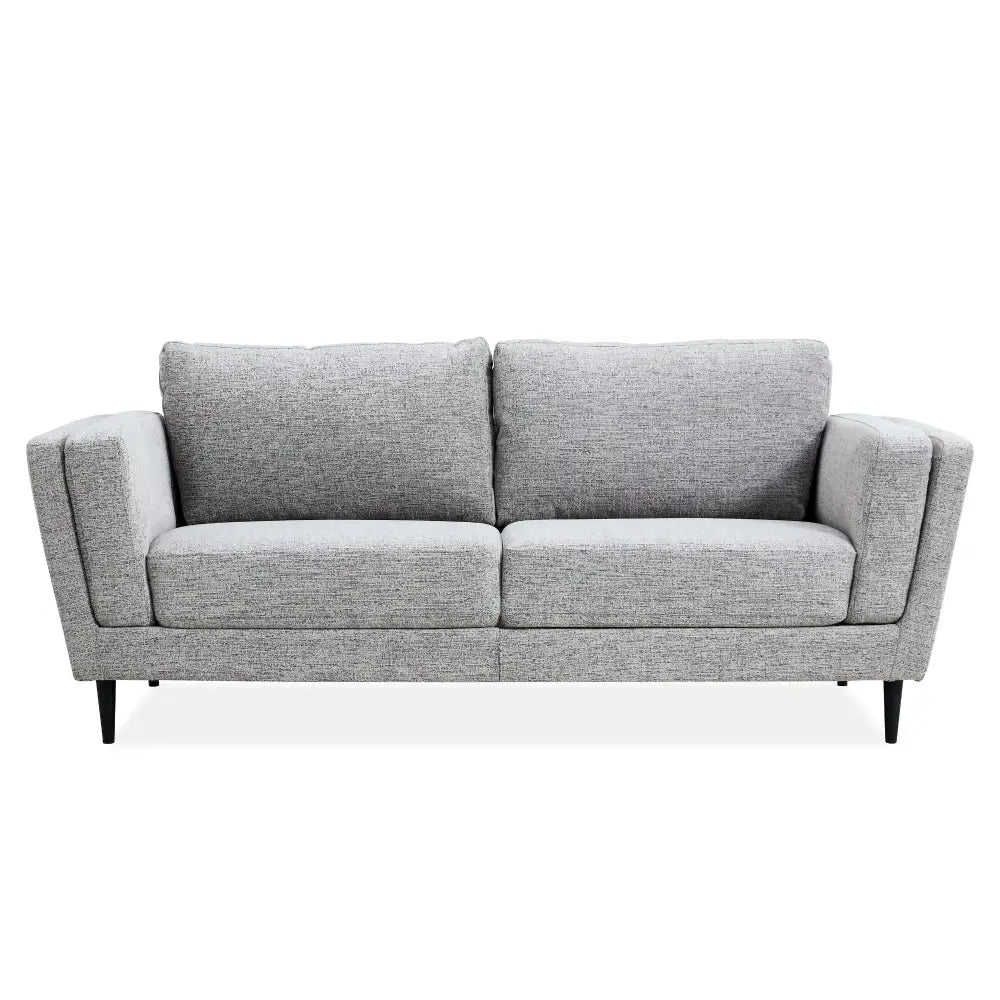 Skylar 3 Seater Sofa Fabric Uplholstered Lounge Couch - Pepper - Furniture > Sofas