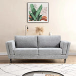 Skylar 3 Seater Sofa Fabric Uplholstered Lounge Couch - Pepper - Furniture > Sofas