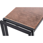 Sleek Hallway Console Table with Copper Textured Top - Furniture > Living Room