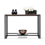 Sleek Hallway Console Table with Copper Textured Top - Furniture > Living Room