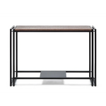 Sleek Hallway Console Table with Copper Textured Top - Furniture > Living Room