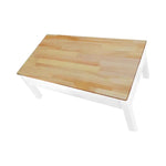 Sleek Natural Wood Rectangle Coffee Table - Furniture > Living Room