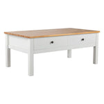 Sleek Natural Wood Rectangle Coffee Table - Furniture > Living Room
