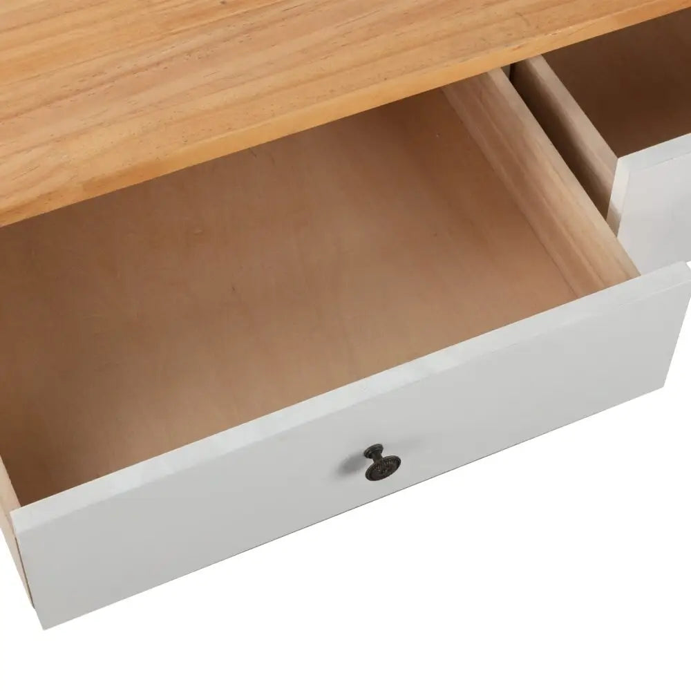 Sleek Natural Wood Rectangle Coffee Table - Furniture > Living Room