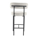Sleek White Quartz Metal Boucle Elsa Bar Stools - Furniture > Bar Stools & Chairs > Table & Bar Stools