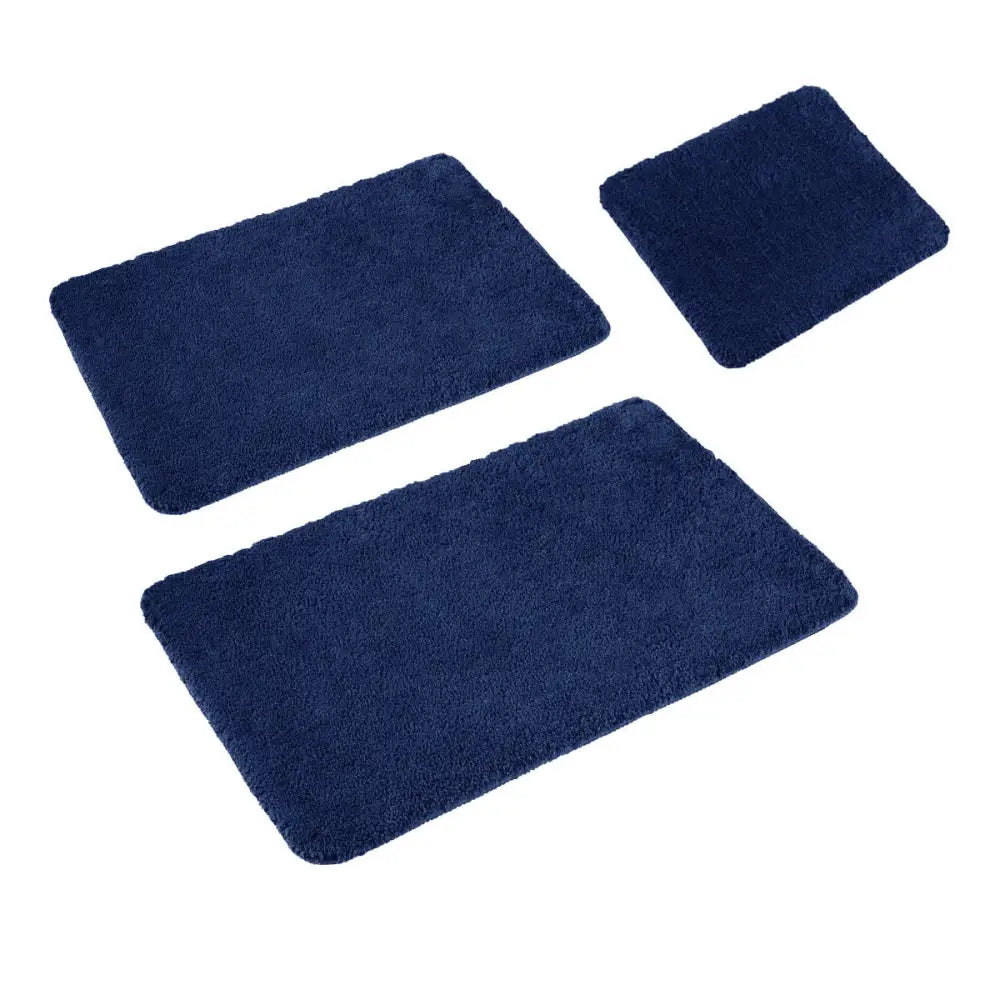 Sleim Set of 3 Bath Mat Set Navy (Also Known as State Blue) - Home & Garden > Bathroom Accessories > Bath Mats & Rugs