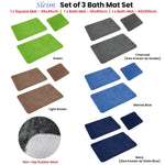 Sleim Set of 3 Bath Mat Set Navy (Also Known as State Blue) - Home & Garden > Bathroom Accessories > Bath Mats & Rugs