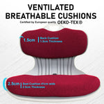 Slender Chair Posture Correction Seat Floor Lounge Padded Stackable RED - Furniture > Office > Office & Desk Chairs