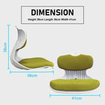 Slender Chair Posture Correction Seat Floor Lounge Padded Stackable LIME - Furniture > Office > Office & Desk Chairs