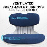 Slender Chair Posture Correction Seat Floor Lounge Padded Stackable BLUE - Furniture > Office > Office & Desk Chairs