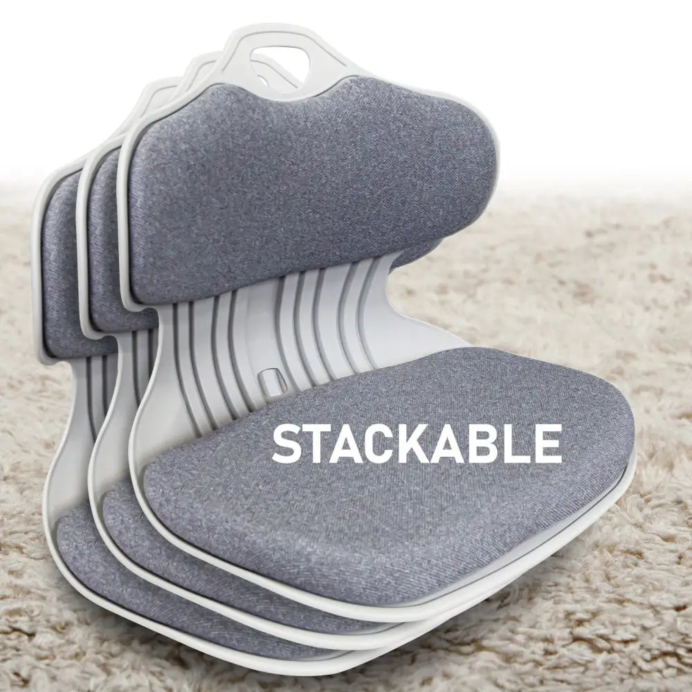 Slender Chair Posture Correction Seat Floor Lounge Padded Stackable GREY - Furniture > Office > Office & Desk Chairs