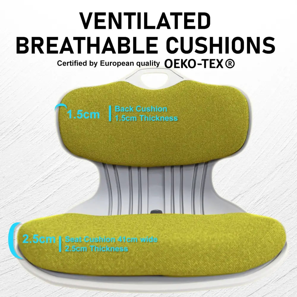 Slender Chair Posture Correction Seat Floor Lounge Padded Stackable LIME - Furniture > Office > Office & Desk Chairs