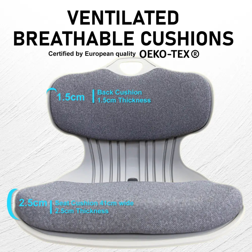 Slender Chair Posture Correction Seat Floor Lounge Padded Stackable GREY - Furniture > Office > Office & Desk Chairs