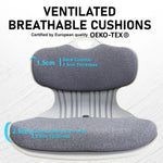 Slender Chair Posture Correction Seat Floor Lounge Padded Stackable GREY - Furniture > Office > Office & Desk Chairs