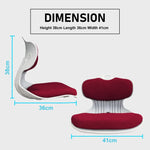 Slender Chair Posture Correction Seat Floor Lounge Padded Stackable RED - Furniture > Office > Office & Desk Chairs
