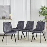 Sloane Fabric Dining Chairs (Set of 4) - Grey - Furniture > Dining > Kitchen & Dining Chairs