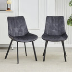 Sloane Fabric Dining Chairs (Set of 4) - Grey - Furniture > Dining > Kitchen & Dining Chairs