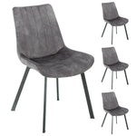 Sloane Fabric Dining Chairs (Set of 4) - Grey - Furniture > Dining > Kitchen & Dining Chairs