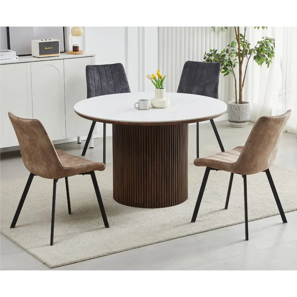 Sloane Fabric Dining Chairs (Set of 4) - Grey - Furniture > Dining > Kitchen & Dining Chairs