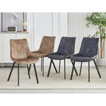Sloane Fabric Dining Chairs (Set of 4) - Grey - Furniture > Dining > Kitchen & Dining Chairs