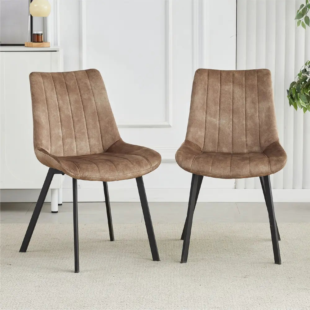 Sloane Fabric Dining Chairs (Set of 4) - Taupe - Furniture > Dining > Kitchen & Dining Chairs
