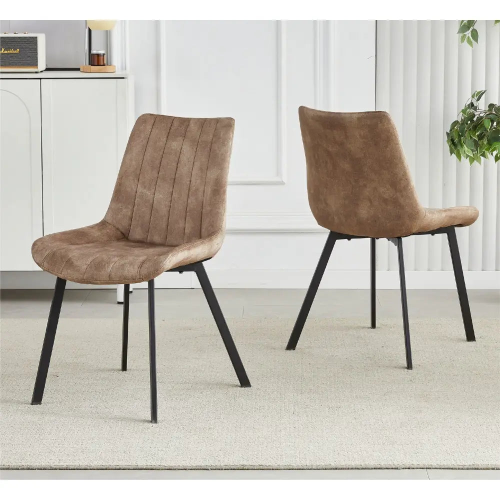 Sloane Fabric Dining Chairs (Set of 4) - Taupe - Furniture > Dining > Kitchen & Dining Chairs