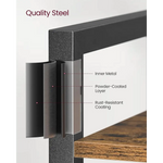 Small 6-Tier Industrial Bookshelf Rustic Brown Black - Furniture > Living Room