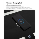 Smart Bedside Tables Side 3 Drawers Wireless Charging Nightstand LED Light USB Left Hand Connection - Furniture >