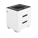 Smart Bedside Tables Side 3 Drawers Wireless Charging Nightstand LED Light USB Left Hand Connection - Furniture >