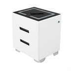 Smart Bedside Tables Side 3 Drawers Wireless Charging Nightstand LED Light USB Right Hand Connection - Furniture >